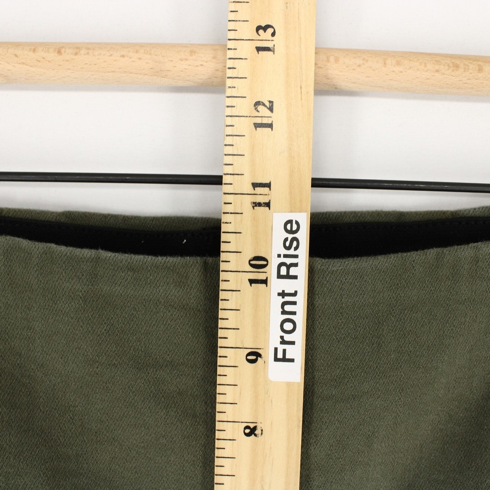 Frank & Eileen Derry Illusion Pants Womens 28 Green Pull On Raw Hem Slim - Picture 5 of 10